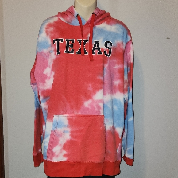Creative Apparel Concepts Tops - Creative Apparel Concepts Texas Tie-Dye Hoodie With Pocket